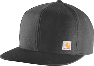 Carhartt Work in Progress Firm Duck Flat Brim Cap M&uuml;tze f&uuml;r Herren | grau/schwarz