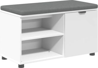 vidaXL Banco De Entrada 80 X 38 X 46 Cm Madera Ingenierizada Y Tela Vidaxl