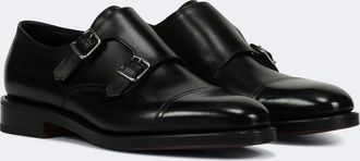 John Lobb William leather monk strap shoes