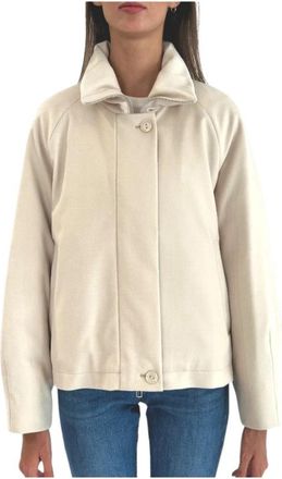 Duno Giubbotto corto in lana - Dames - Winterjassen - Beige - M - Wol - Jassen