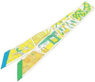 Herm&egrave;s Pre-owned Scarves, female, Multicolor, Size: ONE SIZE Pre-owned Factory Suite Silk Scarf