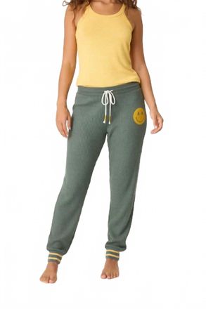 PJ Salvage Womens Campfire Cozy Thermal Lounge Pant In Sage Leaf