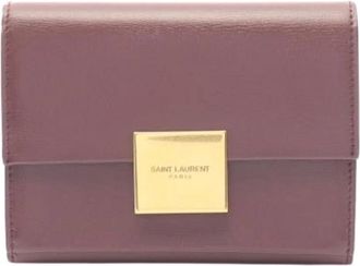 Saint Laurent Pre-owned Kaarthouder - Dames - Vintage Accessoires - Rood - ONE Size - Leer - Vintage