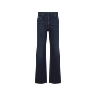 Prada Logo-plaque Wide-leg Jeans