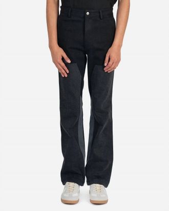 Nahmias Carpenter Paneled Pants In Black Denim