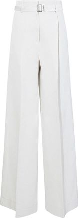 Proenza Schouler Dana high-waist cotton-linen trousers - women - Cotton/Linen/Flax - 0 - White