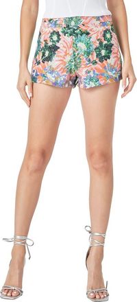 endless rose Sequin High Waist Shorts in Coral Multi at Nordstrom, Size Medium