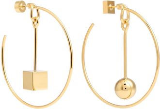Jacquemus The Nodo Asymmetric Hoop Earrings - Gold - One Size