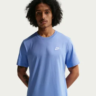 Nike Mens Nike Sportswear Club T-Shirt in Blue | AR4997-494