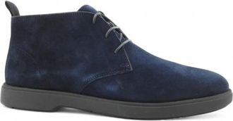 Geox Lace-up Boot - Heren - Veterlaarzen - Blauw - 39 EU - Leer - Schoenen