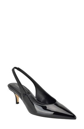 Calvin Klein Emersyn Pointed Toe Slingback Pump in Black at Nordstrom, Size 8.5