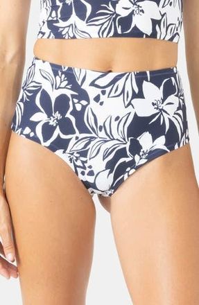 Roxy Oceanside High Waist Bikini Bottoms in Mood Indigo at Nordstrom Rack, Size X-Small