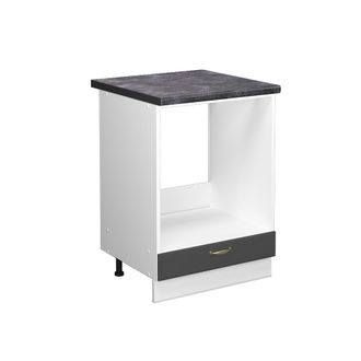 Vicco Armario Para Horno Empotrado Fame-line, Antracita-oro, 60 Cm, Et Antracita Vicco