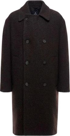Hev&ograve; Tricase Jas - Heren - Mantel - Bruin - L - Wol - Jassen