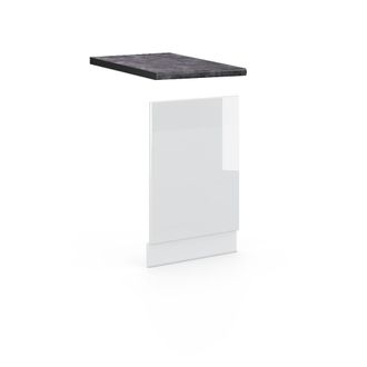Vicco Panel Frontal Fame-line, Blanco Alto Brillo, 45 Cm, Et Antracita