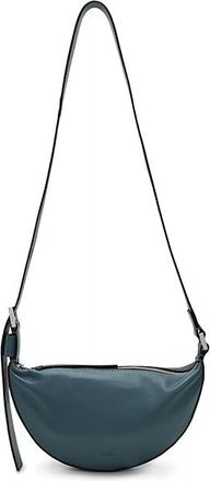 AllSaints Half Moon Crossbody Womens Bags Steel Blue, Leather