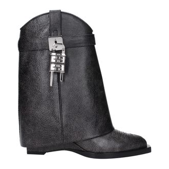 Givenchy Black Leather Ankle Womens Boots