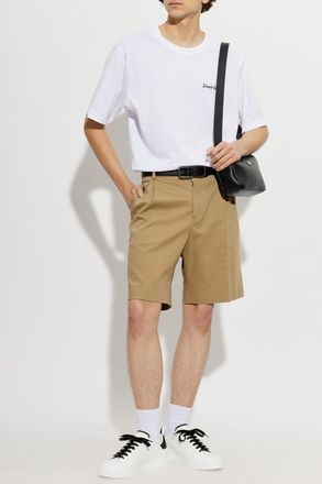 Dolce & Gabbana T-shirt With Embroidered Logo, Mens, White