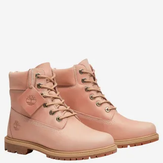 Timberland Womens Ankle Boots Leather Pink