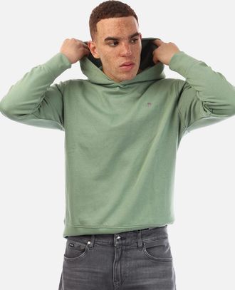 GANT Mens Shield Logo Hoodie - Green - Size: 38