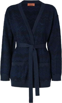 Missoni Cardigan - Dames - Vesten - Blauw - XL - Truien & Vesten