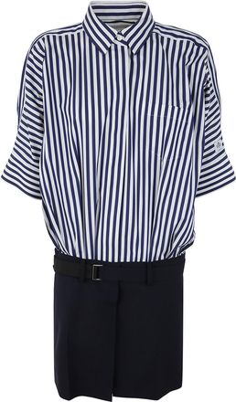 sacai Striped short dress