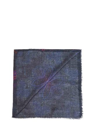 Etro Womens Square Modal And Cashmere Shawl, Multicolour D&eacute;grad&eacute; Scarf Scarfs