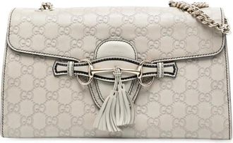 Gucci Borsa a spalla Guccissima Emily media 2016-2025 - Bianco