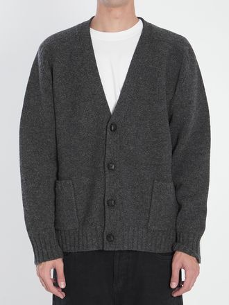 Bottega Veneta Mens Wool Cardigan - Grey - Size X-Large