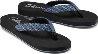 Cobian Womens Braided Bounce Flip Flop In Indigo