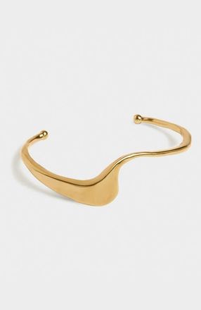 Katie Loxton Marina Wave Bangle in Gold Coated at Nordstrom