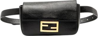Fendi Pre-owned Belt Bags, female, Black, Size: ONE SIZE Pre-owned Leather Belt Bag