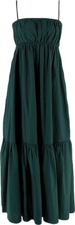By Malene Birger Bottle Green Tiered Midi Dress Size XXS