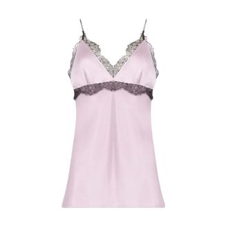 Nina Ricci Tops, Dames, Paars, 2Xs, Satijn, V-Neck Zijden Satijnen Top