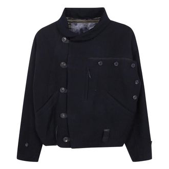 Ziggy Chen Asymmetric Hidden Arc Jacket - Heren - Jassen - Zwart - Maat: XS Zijde