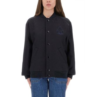 A.P.C. A.p.c. - Micka Varsity Jacket - Dames - Jassen - Blauw - Maat: S Wol