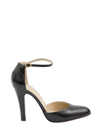 Valentino Garavani Black Ankle Strap Dolly Pumps