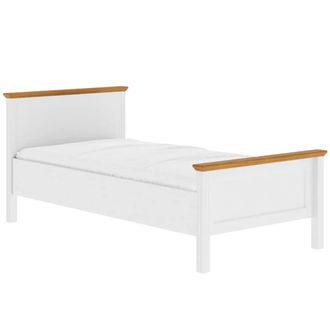 M&S Collection Letto Una Piazza E Mezza 120x200 Cm In Pino Massello Bianco Rovere