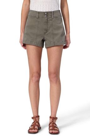 Paige Olivia Denim Utility Shorts in Vintage Ivy Green at Nordstrom, Size 30