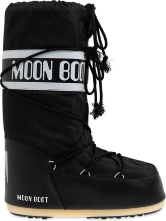 Moon Boot Icon Nylon Sneeuwlaarzen - Heren - Winterlaarzen - Zwart - 45 EU - Nylon - Schoenen