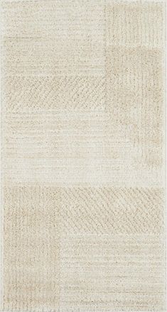 Nazar Rugs Alfombra de l&iacute;neas con relieve en color crema - 80x150 cm