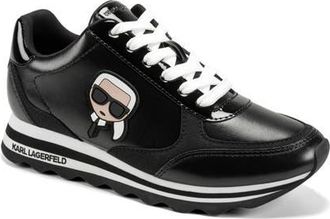 Karl Lagerfeld Meade Platform Sneaker in Black at Nordstrom, Size 7.5