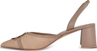 Malone Souliers Misha slingback pumps met puntige neus - Beige