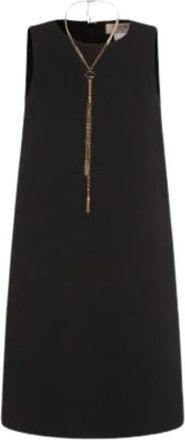 Twinset A-lijn Jurk - Dames - Korte kleedjes - Zwart - XS - Kleedjes