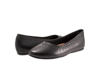 Softwalk Selma Womens Shoes Black Tumbled : 9.5 N (AA), Leather