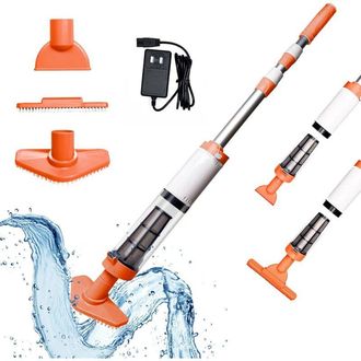 OEM Aspiradora De Piscina Inal&aacute;mbrica 3 En 1, Recargable, El&eacute;ctrica, 90 Minutos De Autonom&iacute;a, Para Piscinas Peque&ntilde;as, Jacuzzis Y Spas, Color Naranja