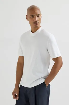 Brunello Cucinelli Cotton jersey V-neck T-shirt in White at Nordstrom, Size Xxx-Large Eu