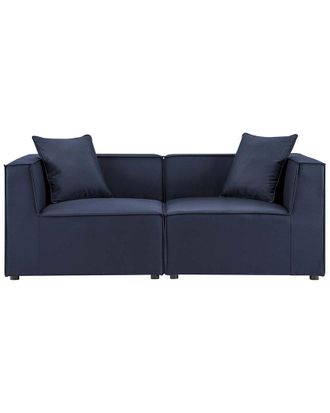 ModWay Saybrook Outdoor Patio Upholstered 2Pc Sectional Sofa Loveseat