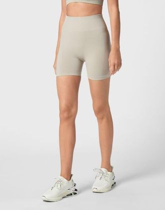 Plein Sport Seamless Micro Biker Shorts Logo Women in Darkgrey at Nordstrom, Size Xx-Large