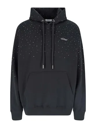 Off-white Logo Sweatshirt With Crystals